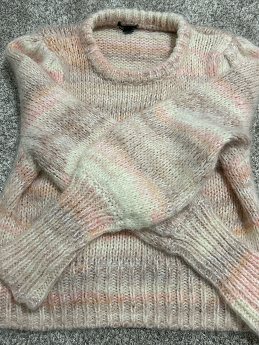 Wild Fable Cozy Pastel Stripe Crewneck Sweater - Women